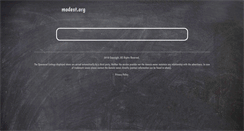 Desktop Screenshot of modest.org